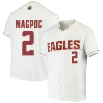 Men's Boston College Eagles Adam Magpoc Performance Baseball Jersey - Replica White