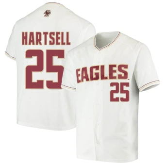 Men's Boston College Eagles Austin Hartsell Performance Baseball Jersey - Replica White