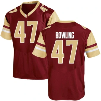 Men's Boston College Eagles Caden Bowling Maroon Team Color Jersey - Game