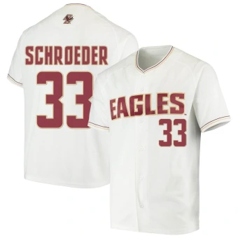 Men's Boston College Eagles Eric Schroeder Performance Baseball Jersey - Replica White