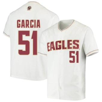 Men's Boston College Eagles Esteban Garcia Performance Baseball Jersey - Replica White