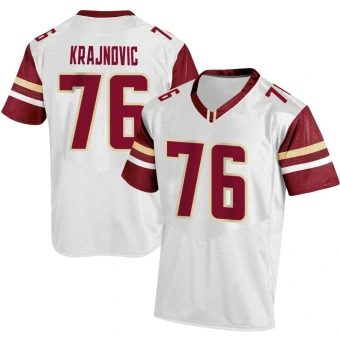 Men's Boston College Eagles Ilija Krajnovic Football Jersey - Replica White