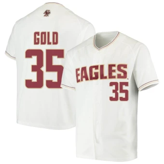 Men's Boston College Eagles Joe Gold White Performance Baseball Jersey - Replica Gold