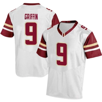 Men's Boston College Eagles Josiah Griffin Football Jersey - Replica White