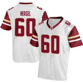 Men's Boston College Eagles Kyle Hergel Football Jersey - Replica White