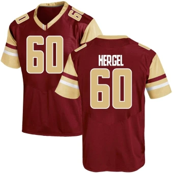 Men's Boston College Eagles Kyle Hergel Maroon Team Color Jersey - Game