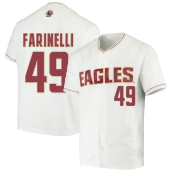 Men's Boston College Eagles Michael Farinelli Performance Baseball Jersey - Replica White