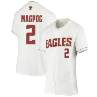 Women's Boston College Eagles Adam Magpoc Performance Baseball Jersey - Replica White