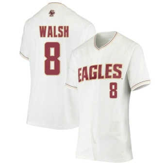 Women's Boston College Eagles Barry Walsh Performance Baseball Jersey - Replica White