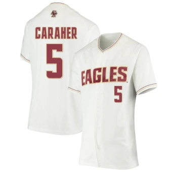 Women's Boston College Eagles Cam Caraher Performance Baseball Jersey - Replica White