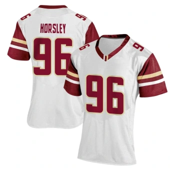 Women's Boston College Eagles Cam Horsley Women Football Jersey - Replica White