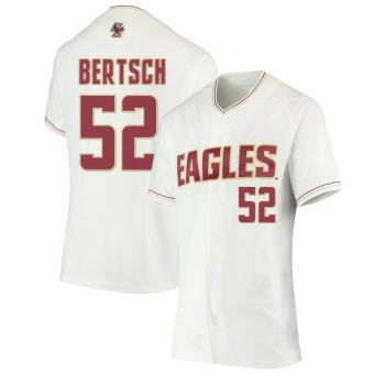 Women's Boston College Eagles Connor Bertsch Performance Baseball Jersey - Replica White