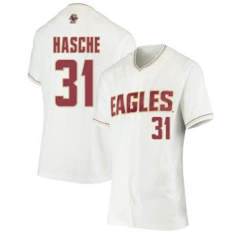 Women's Boston College Eagles Gavin Hasche Performance Baseball Jersey - Replica White