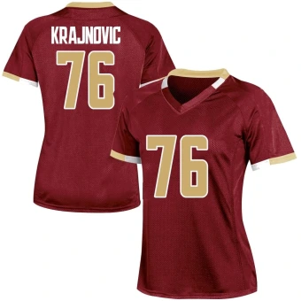 Women's Boston College Eagles Ilija Krajnovic Maroon Team Color Jersey - Game