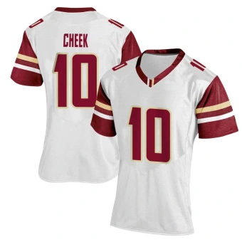 Women's Boston College Eagles Jalen Cheek Women Football Jersey - Replica White