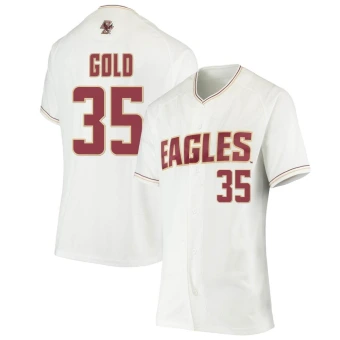 Women's Boston College Eagles Joe Gold White Performance Baseball Jersey - Replica Gold