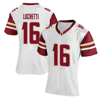 Women's Boston College Eagles Joey Luchetti Women Football Jersey - Replica White