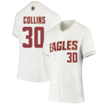 Women's Boston College Eagles John Collins Performance Baseball Jersey - Replica White