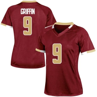 Women's Boston College Eagles Josiah Griffin Maroon Team Color Jersey - Game