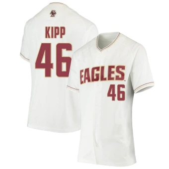 Women's Boston College Eagles Kyle Kipp Performance Baseball Jersey - Replica White