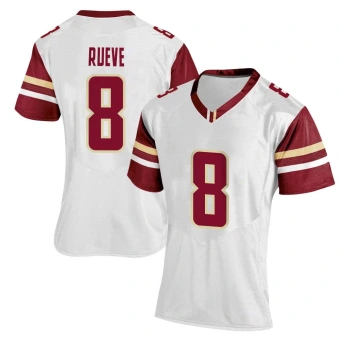 Women's Boston College Eagles Matthew Rueve Women Football Jersey - Replica White