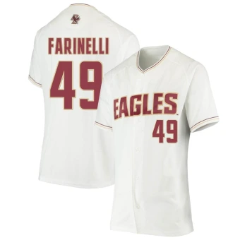 Women's Boston College Eagles Michael Farinelli Performance Baseball Jersey - Replica White