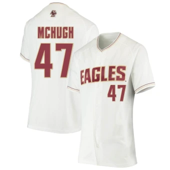 Women's Boston College Eagles Nate McHugh Performance Baseball Jersey - Replica White